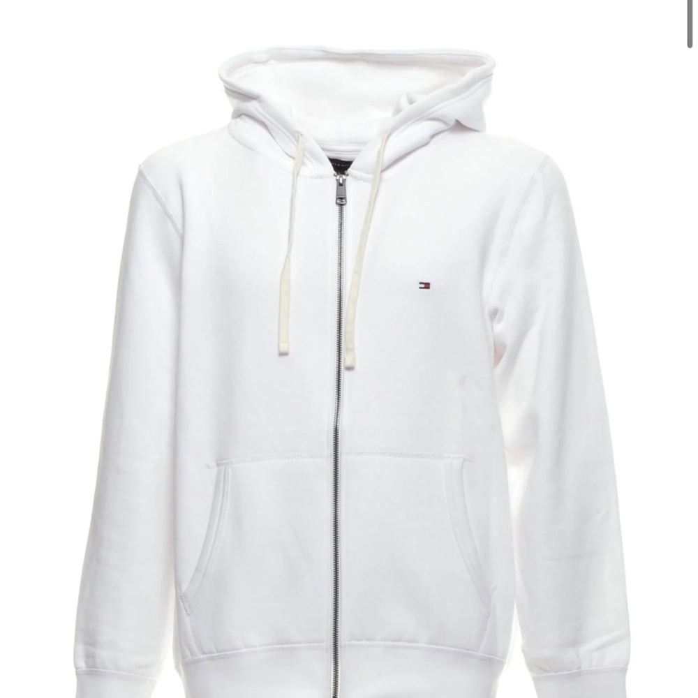 Tommy Hilfiger White Zip-Up Hoodie